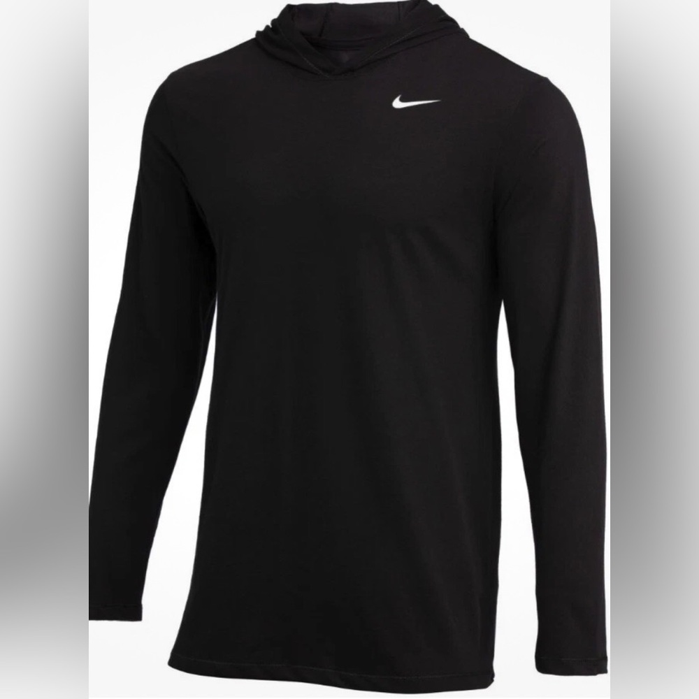 Nike Men's dr-fit long sleeve tee hoodie Black size small
